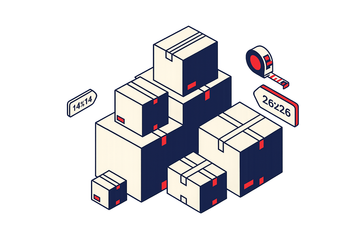 Cajas de distintos tamaños para envío